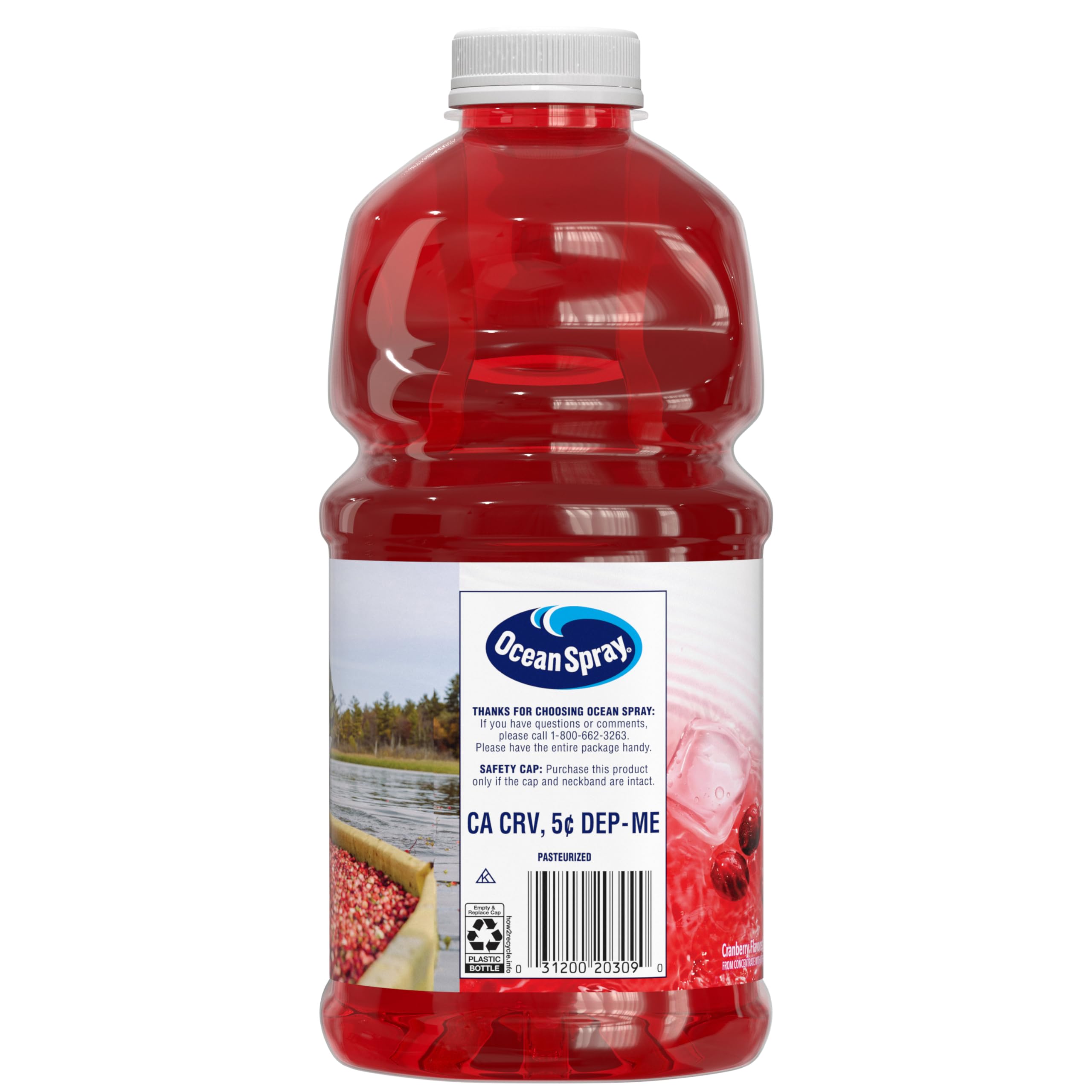 Ocean Spray Diet Cranberry Juice Drink nutrition facts panel hints at light calories.