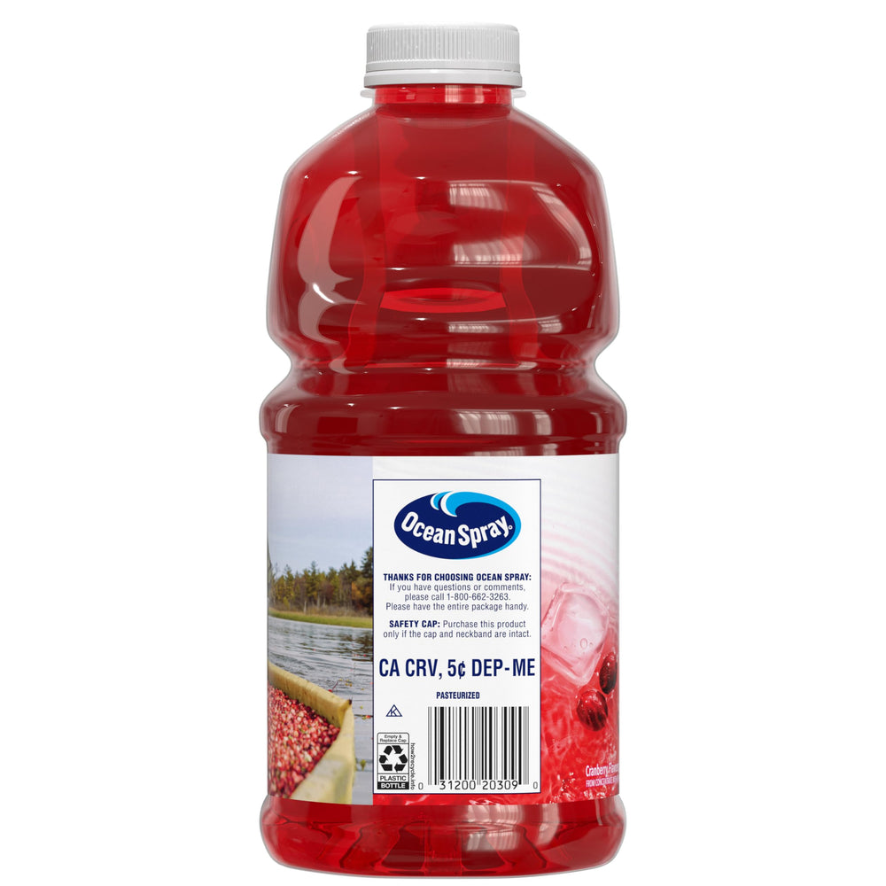 Ocean Spray Diet Cranberry Juice Drink nutrition facts panel hints at light calories.
