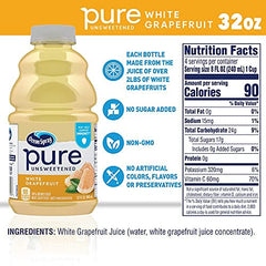 Ocean Spray Pure Unsweetened White Grapefruit Juice being poured into a glass.