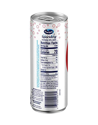Ocean Spray Sparkling Cranberry pours into a glass for a fizz-filled drink.