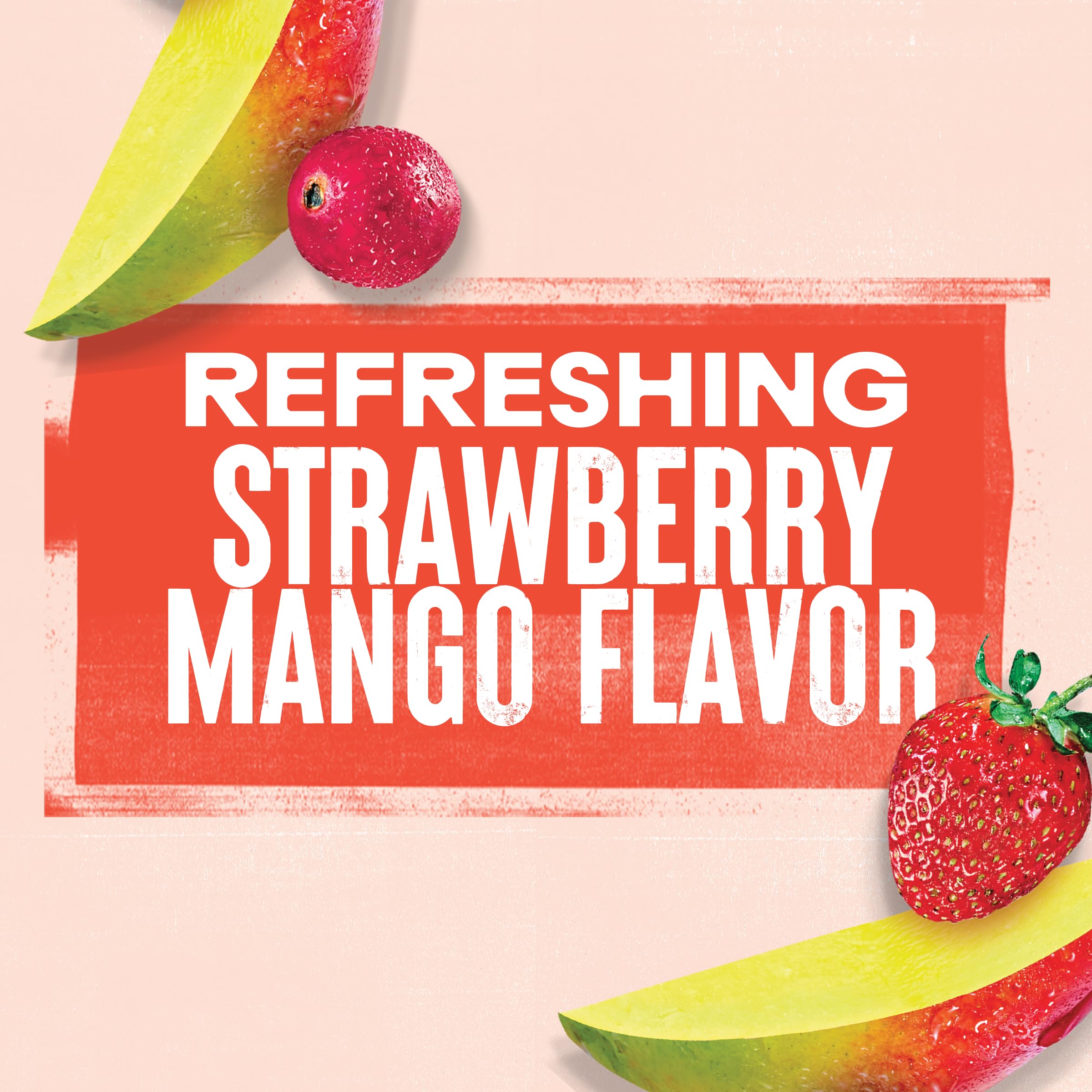 Ocean Spray ZERO Sugar Strawberry Mango bottle side highlights 10 oz size for busy days.