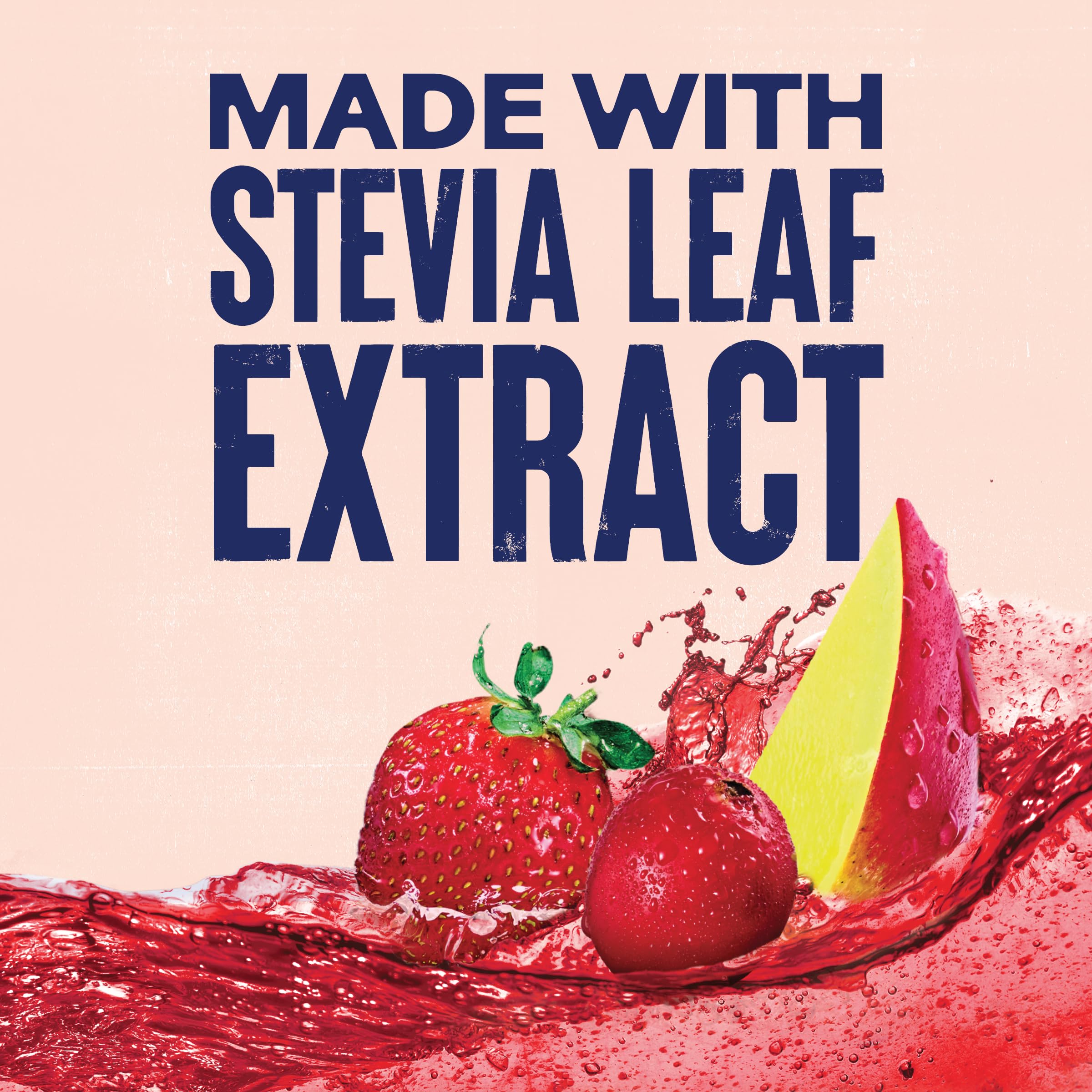 Ocean Spray ZERO Sugar Strawberry Mango label detail suggests convenient, chilled refreshment.