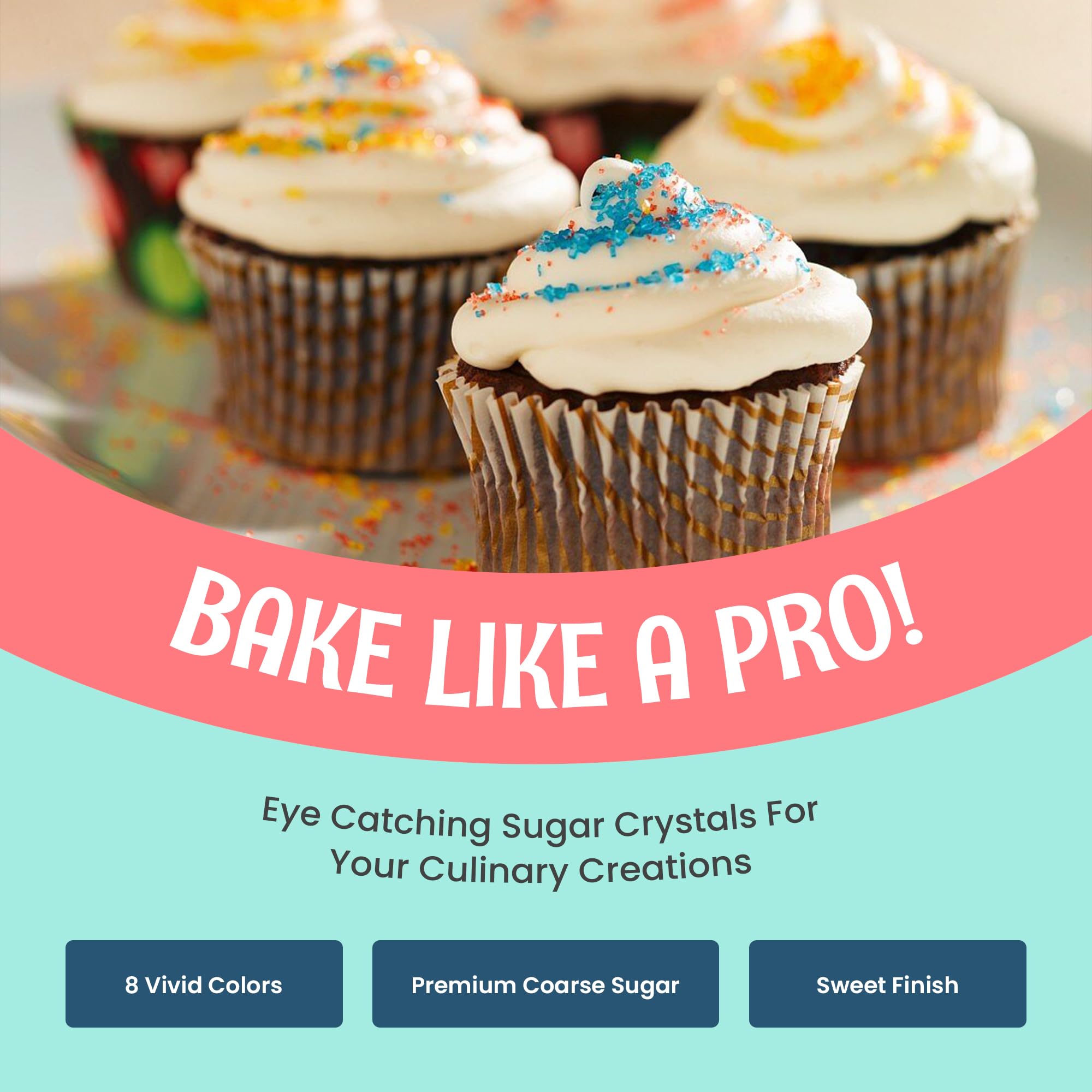 O'Creme sugar crystals resist melting for stable glazes and frostings.