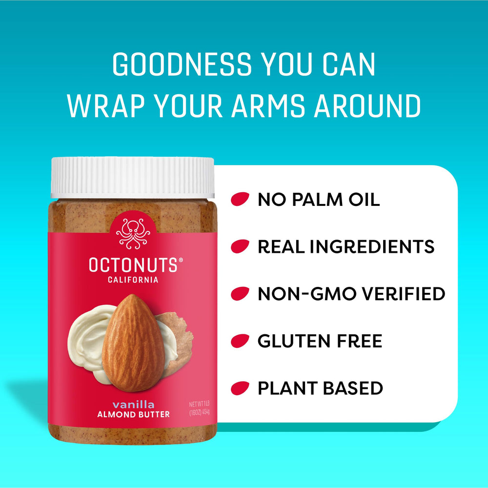 OCTONUTS Ingredients view emphasizes simple, real-food components from dry roasting.