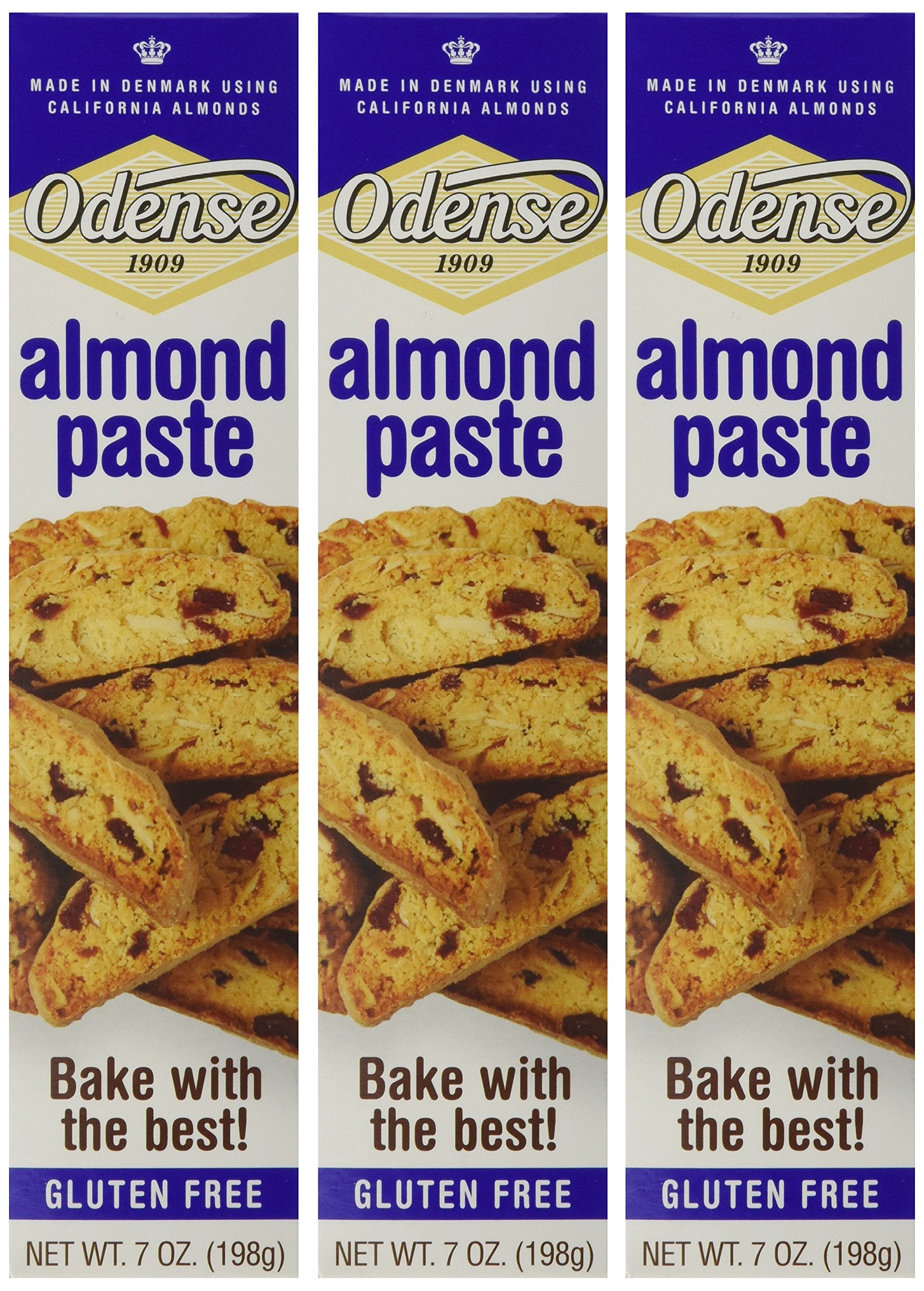 Odense Almond Paste 3-pack packshot highlights value for home bakers.