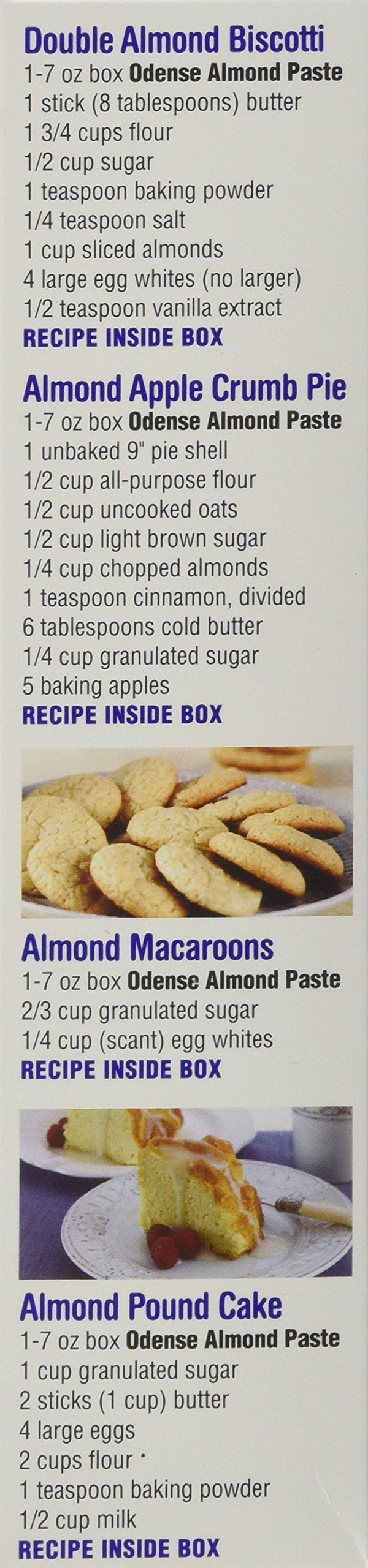 Odense Almond Paste with baked goods shows versatile dessert ideas.