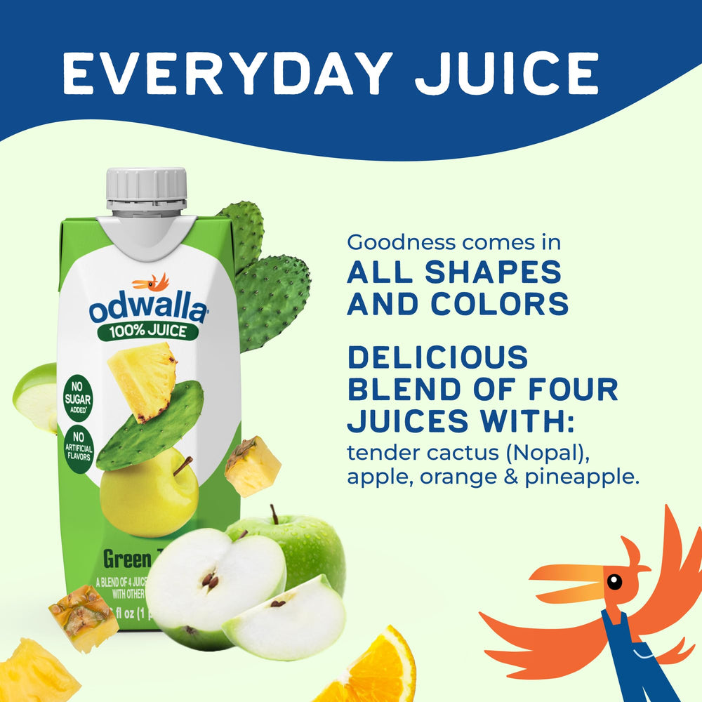 Odwalla bottle shown on a kitchen counter for convenient daily refreshment.