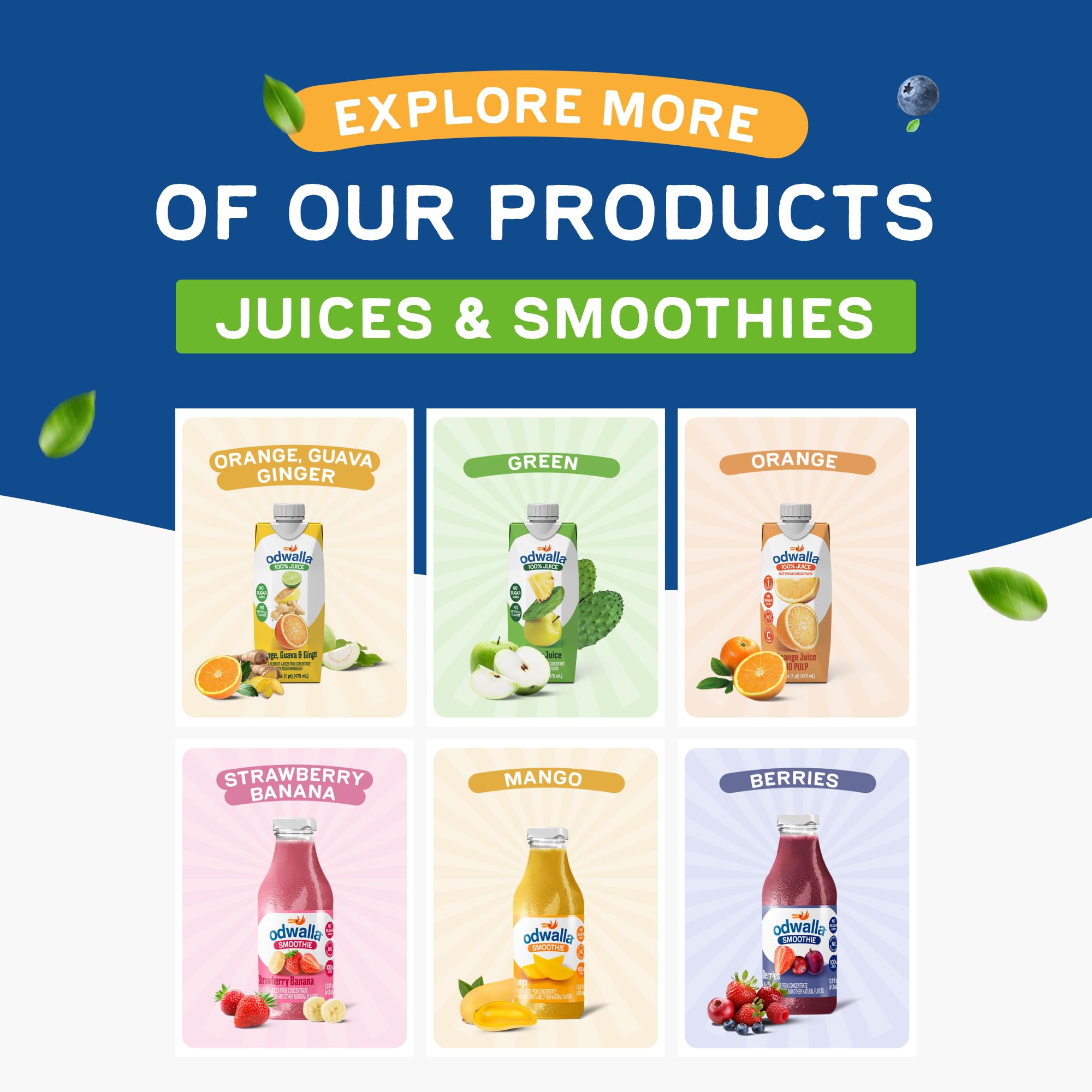 Odwalla Green Juice at snack time demonstrates a healthy, no-added-sugar option.