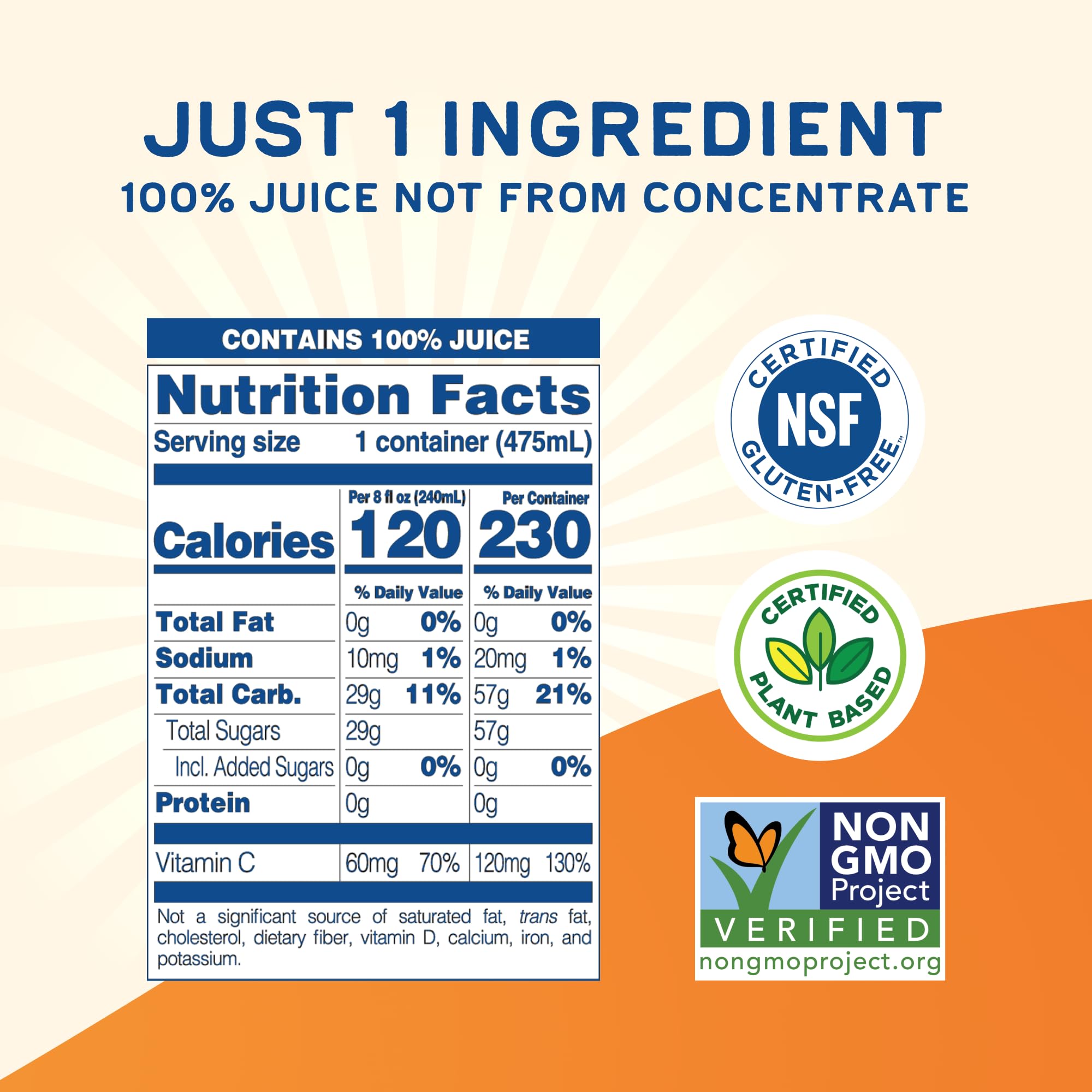 ODWALLA hand-picked Valencia oranges close-up for natural taste