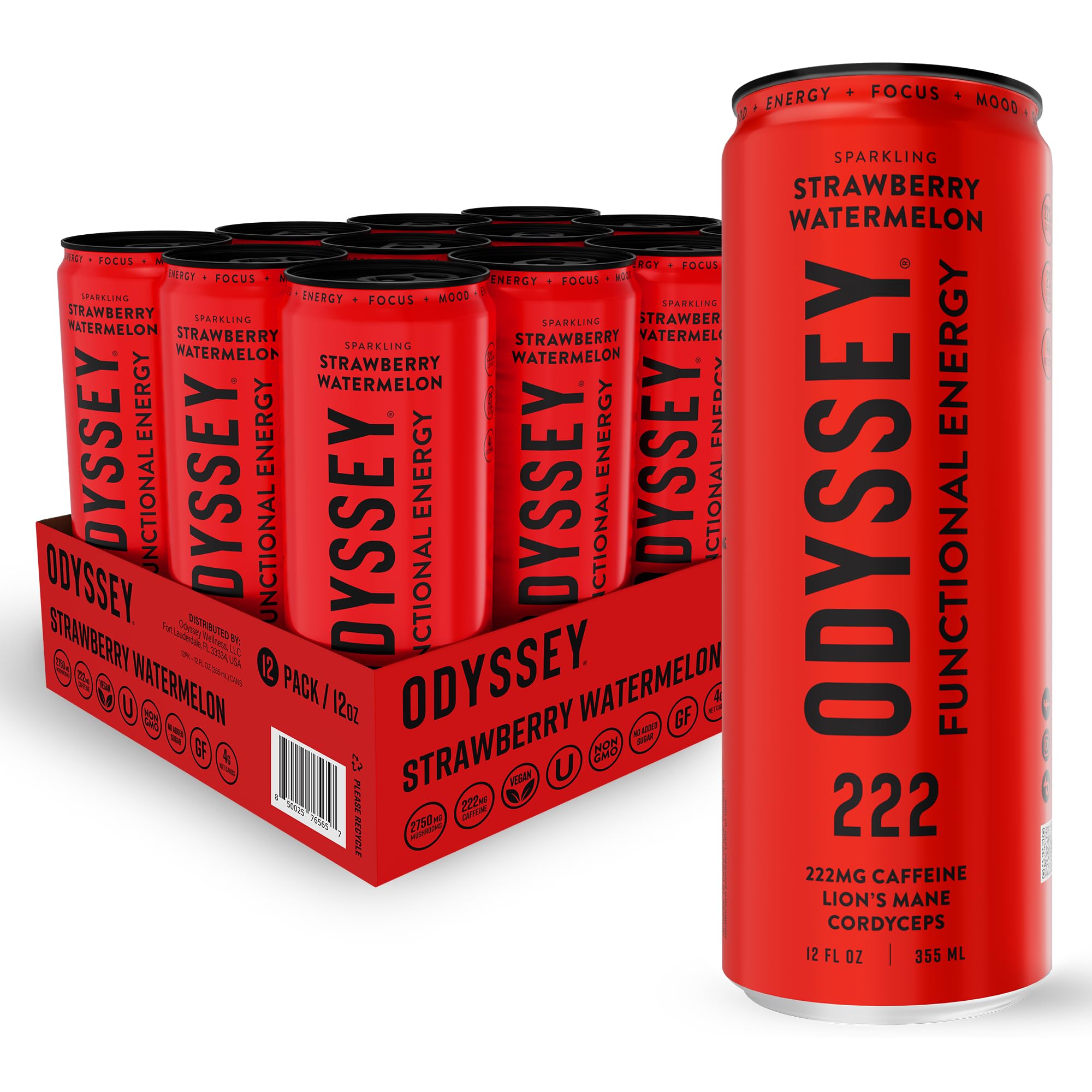 Odyssey Elixir Odyssey 222 sparkling energy can boosts focus and stamina.