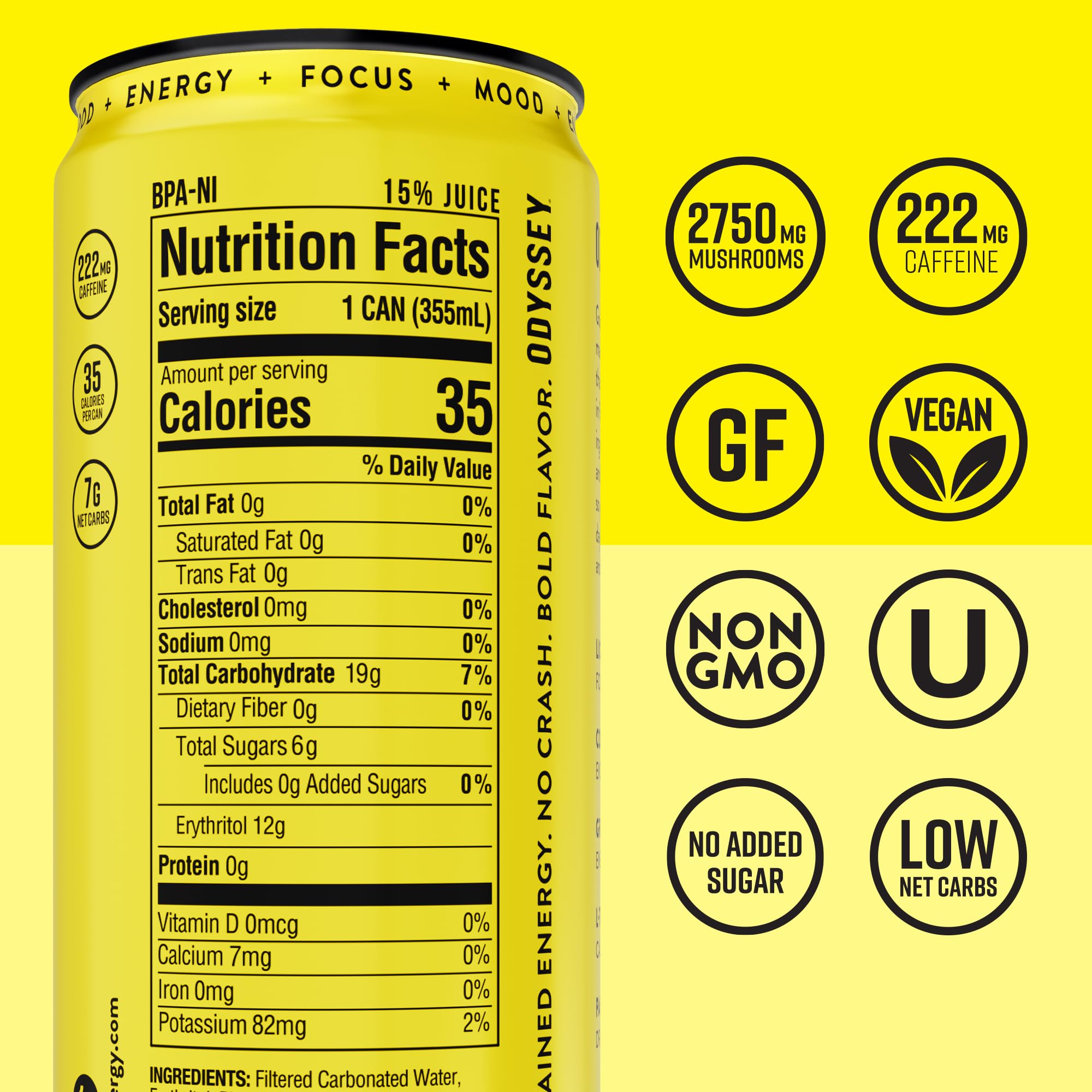 Odyssey Elixir Pineapple Mango can open, ready-to-drink energy for workouts