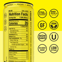 Odyssey Elixir Pineapple Mango can open, ready-to-drink energy for workouts