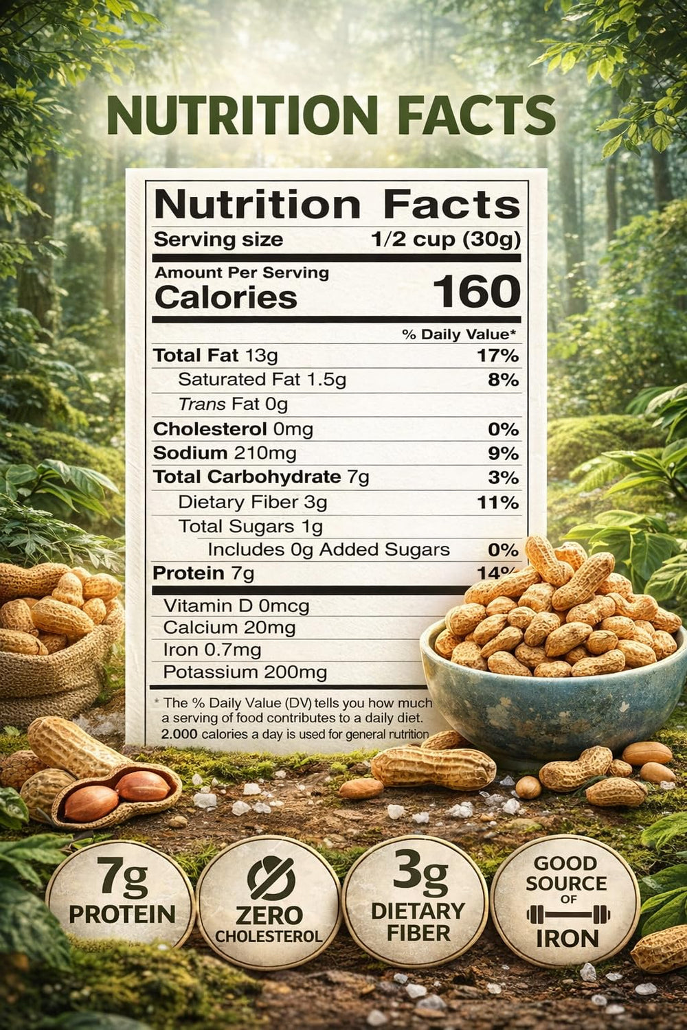 Office Roast Roasted-Salted Peanuts closeup highlights savory crunch for desk breaks.