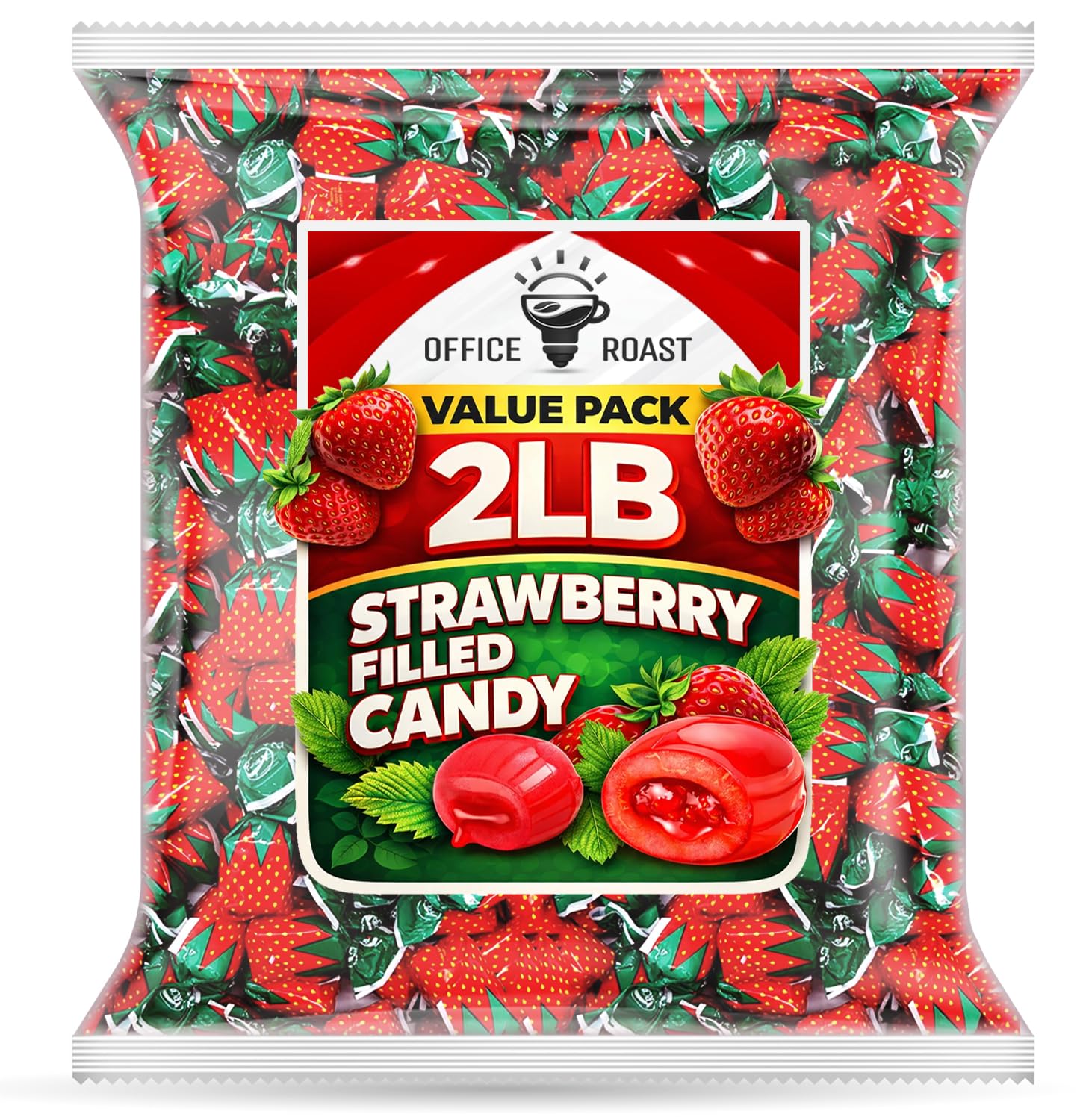 Office Roast Strawberry Bon Bon candies bag ready for party sharing