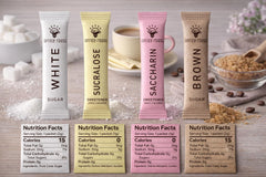 Office Roast sucralose packets for calorie-conscious sweetness at work.