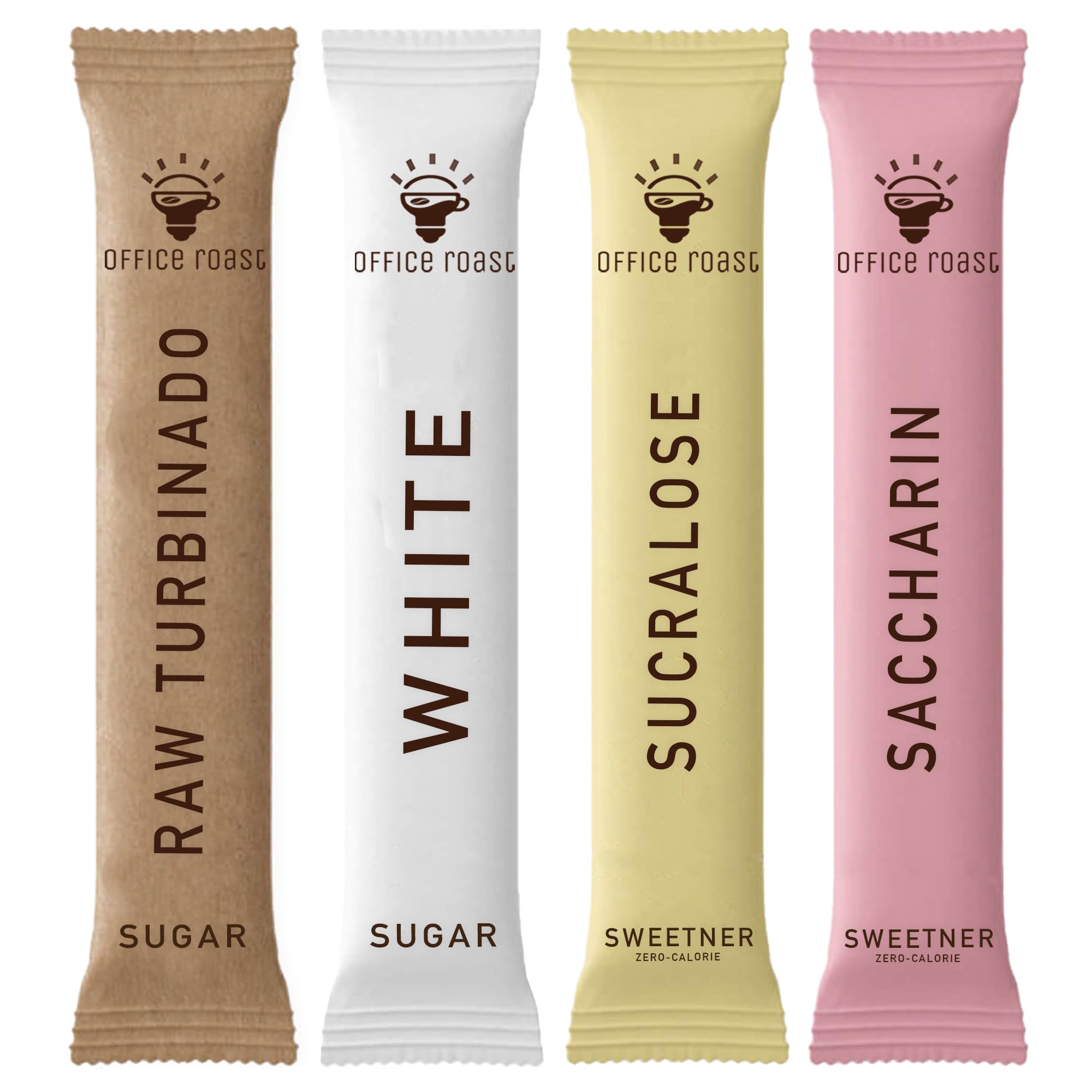 Office Roast variety pack: single-serve sweeteners for easy office use.