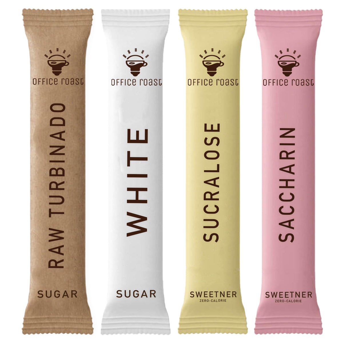 Office Roast variety pack: single-serve sweeteners for easy office use.