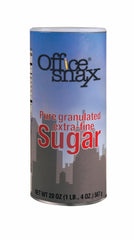 Office Snax reclosable sugar canister 20 oz for desk and break room use