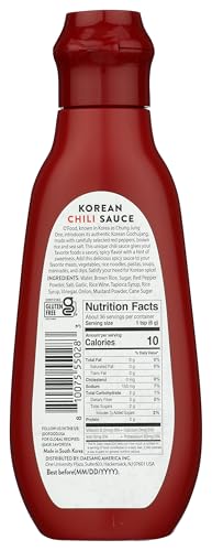 OFOOD Gochujang Korn Sauce label highlighting spicy-sweet glaze versatility