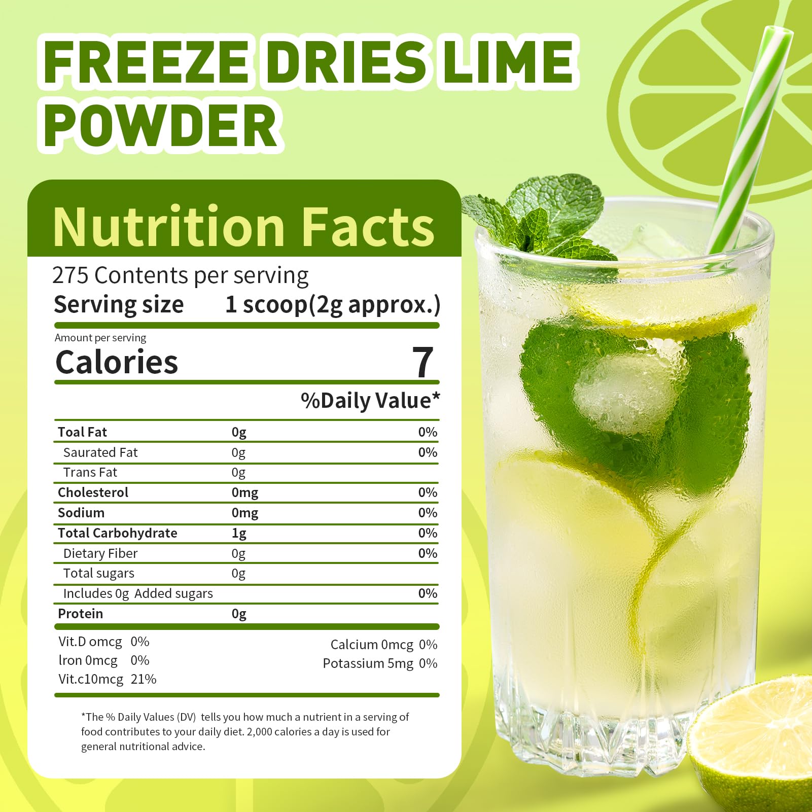 OGACRLA Lime Powder dissolves easily for quick lime flavor in drinks