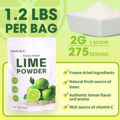 OGACRLA Lime Powder used in a smoothie adds vibrant lime flavor
