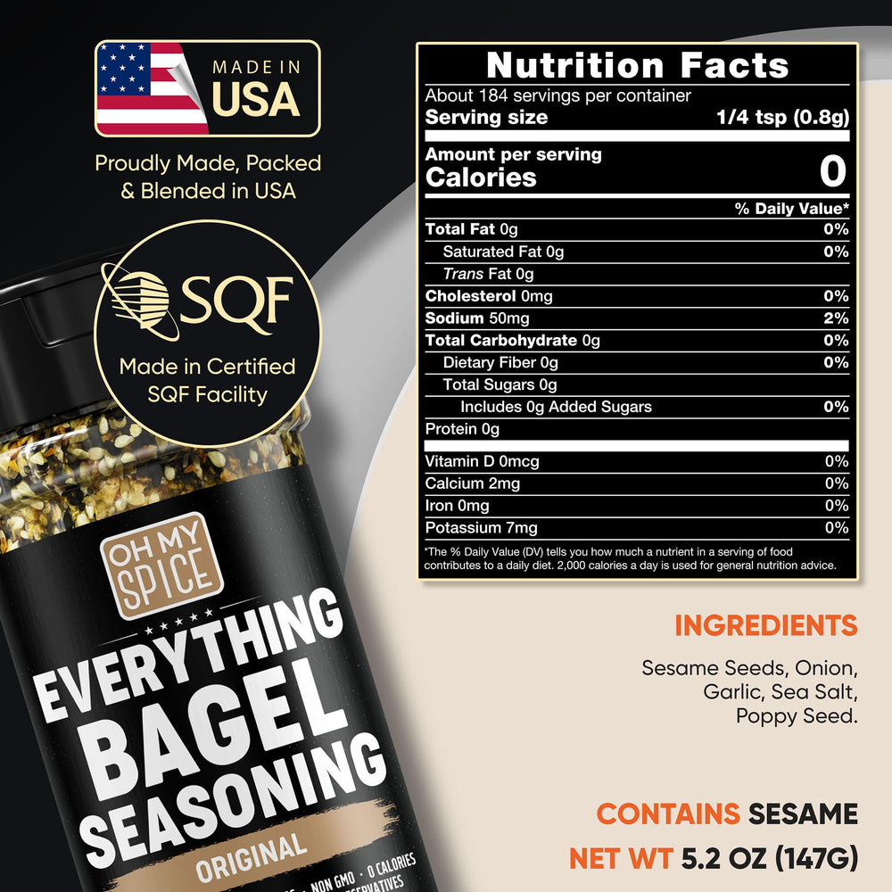 Oh My Spice Everything Bagel Seasoning on avocado toast boosts crunch and aroma.
