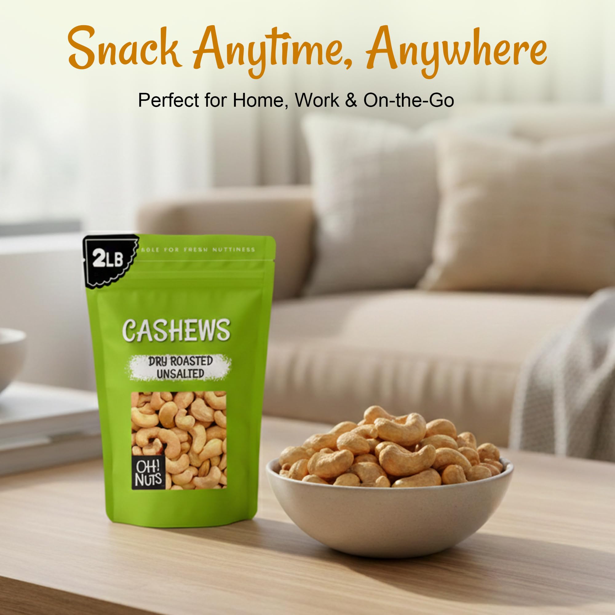 Oh! Nuts cashews on salad for extra crunch and protein punch.