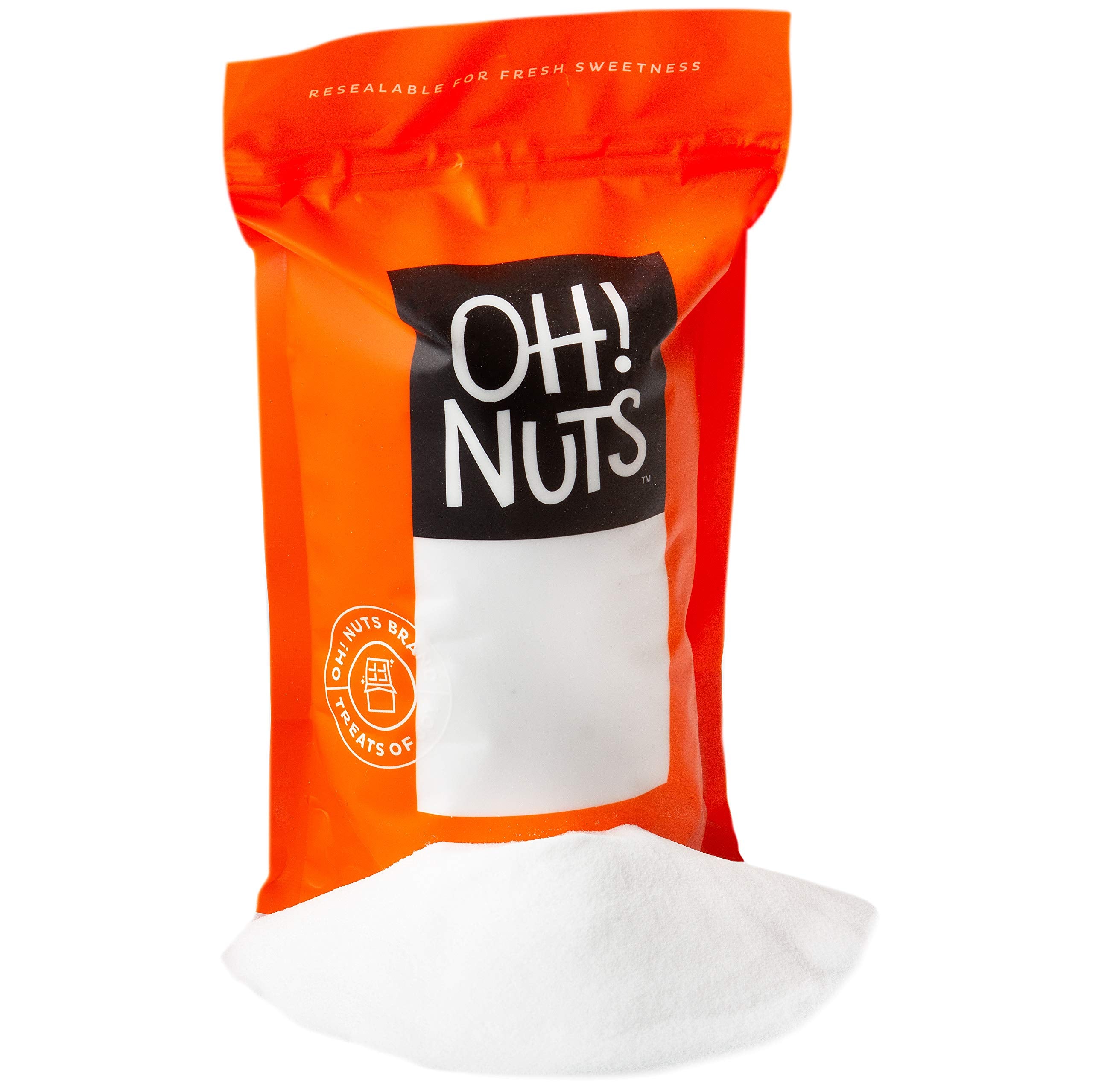 Oh! Nuts Fine Flour Salt in a 32oz bag ready for even seasoning in baking.