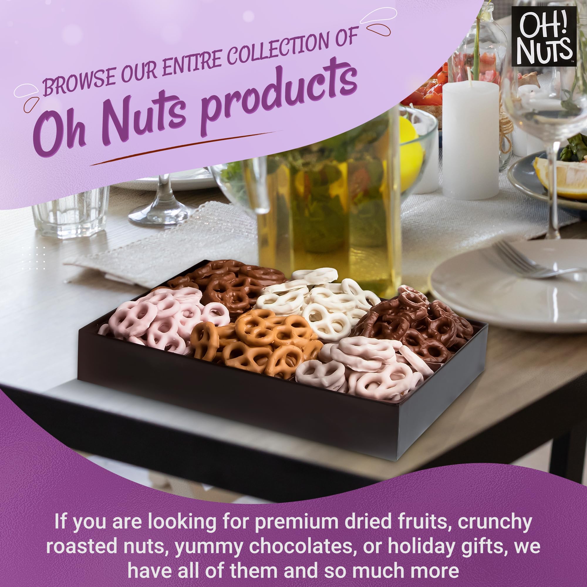 Holiday and birthday gift set from Oh! Nuts, perfect for entertaining.