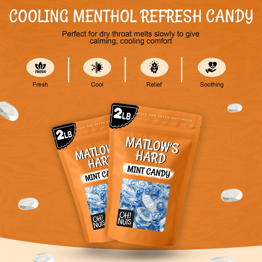 Oh! Nuts Matlow's mint candy European origin for classic peppermint flavor.