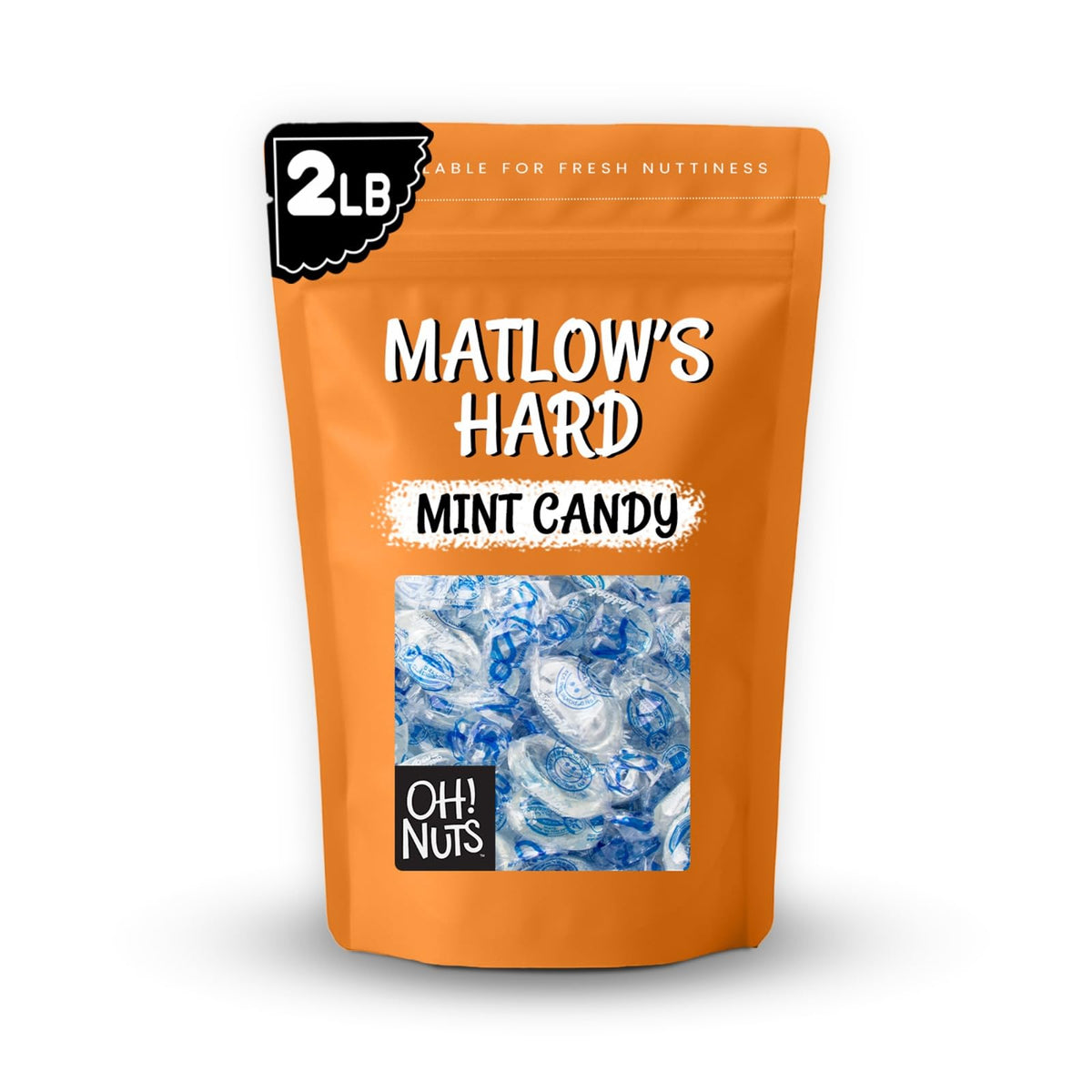 Oh! Nuts Matlow's hard mint candy pack for social sharing.