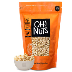 Oh! Nuts Pine Nuts raw 1 lb bulk bag for pesto and recipes