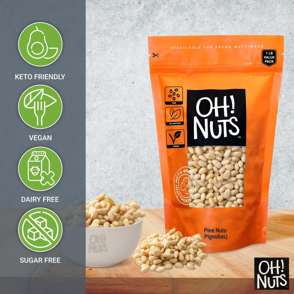 Oh! Nuts Pine Nuts sprinkled on fresh salad for crunch