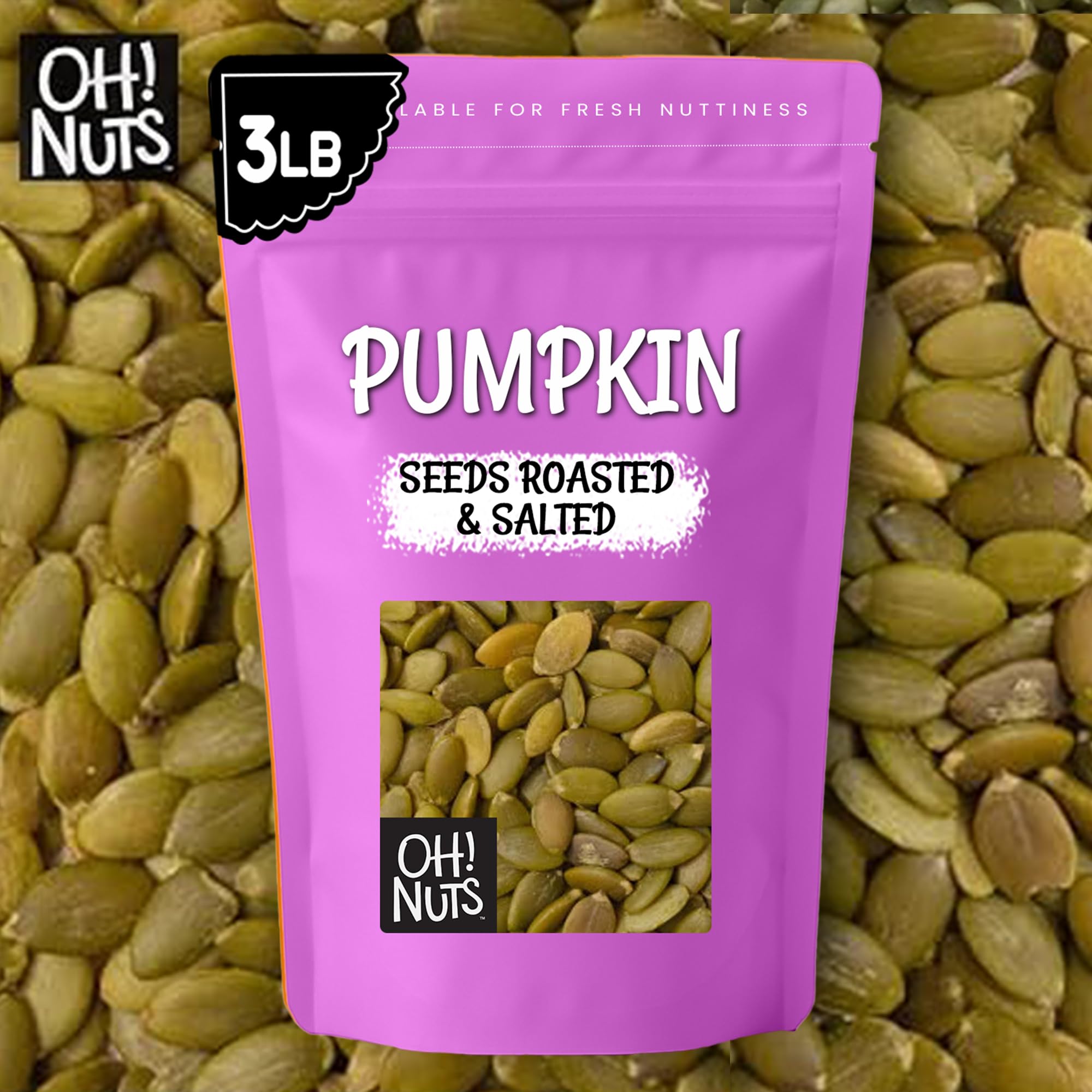 Oh! Nuts pepitas suitable for keto, paleo, and vegan lifestyles.