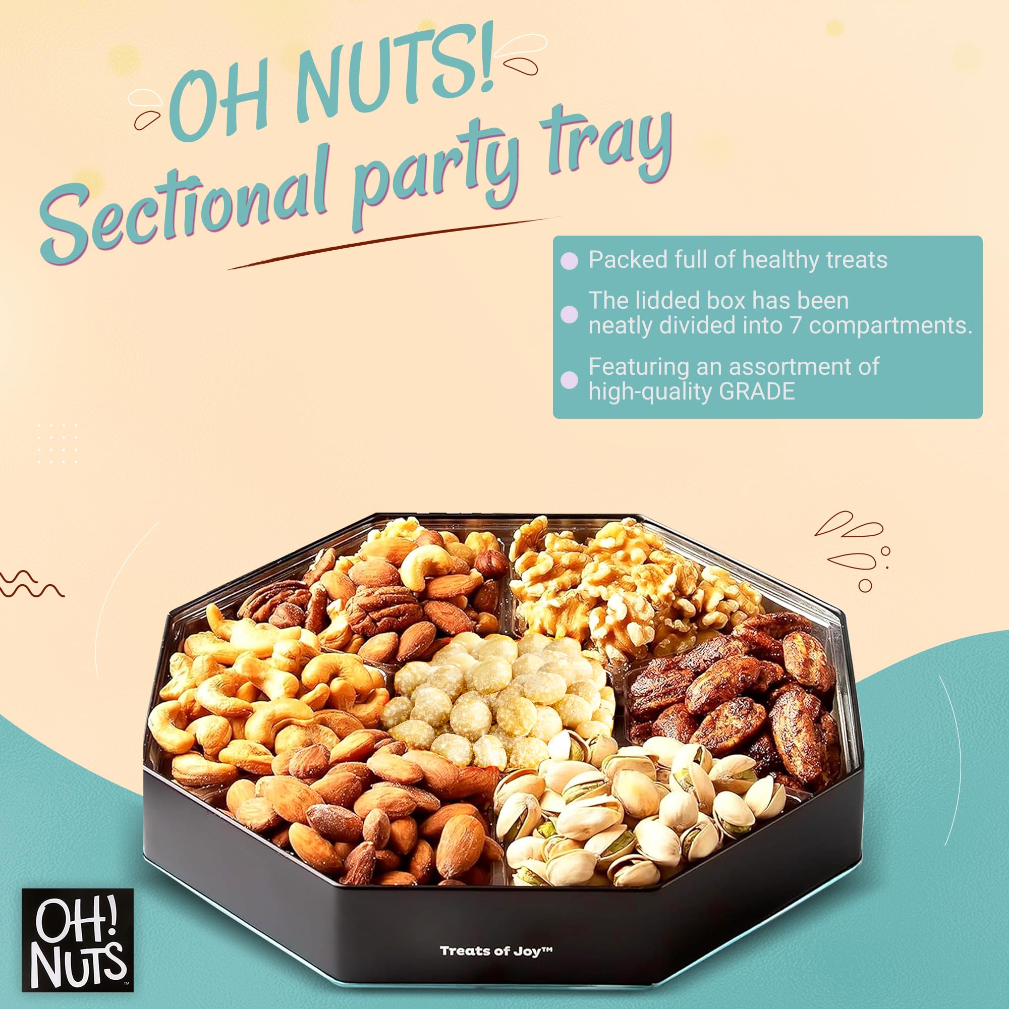 Oh! Nuts roasted nuts small-batches offering rich flavor and aroma in every bite.