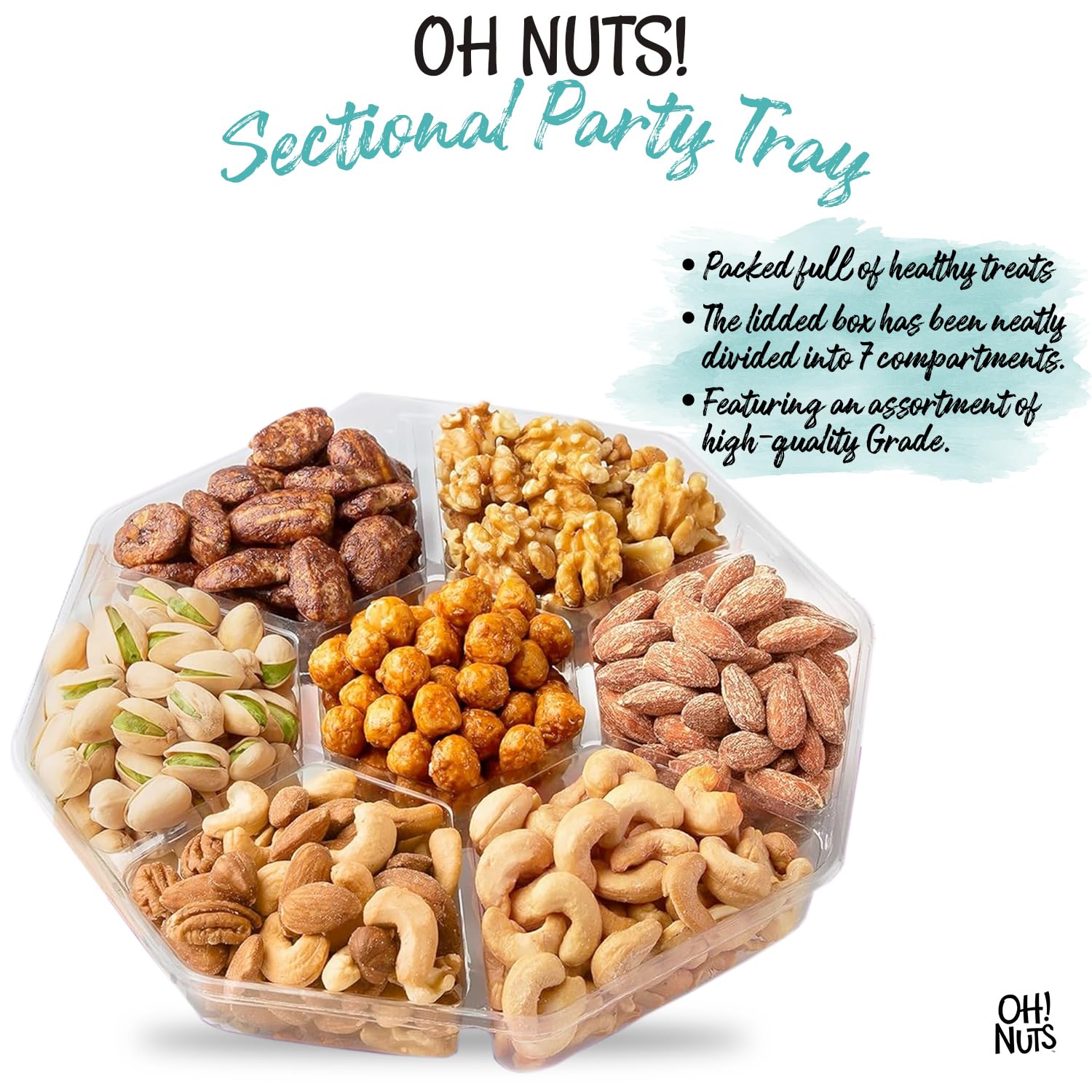 Oh! Nuts salted pistachios highlight vibrant color and savory bite.