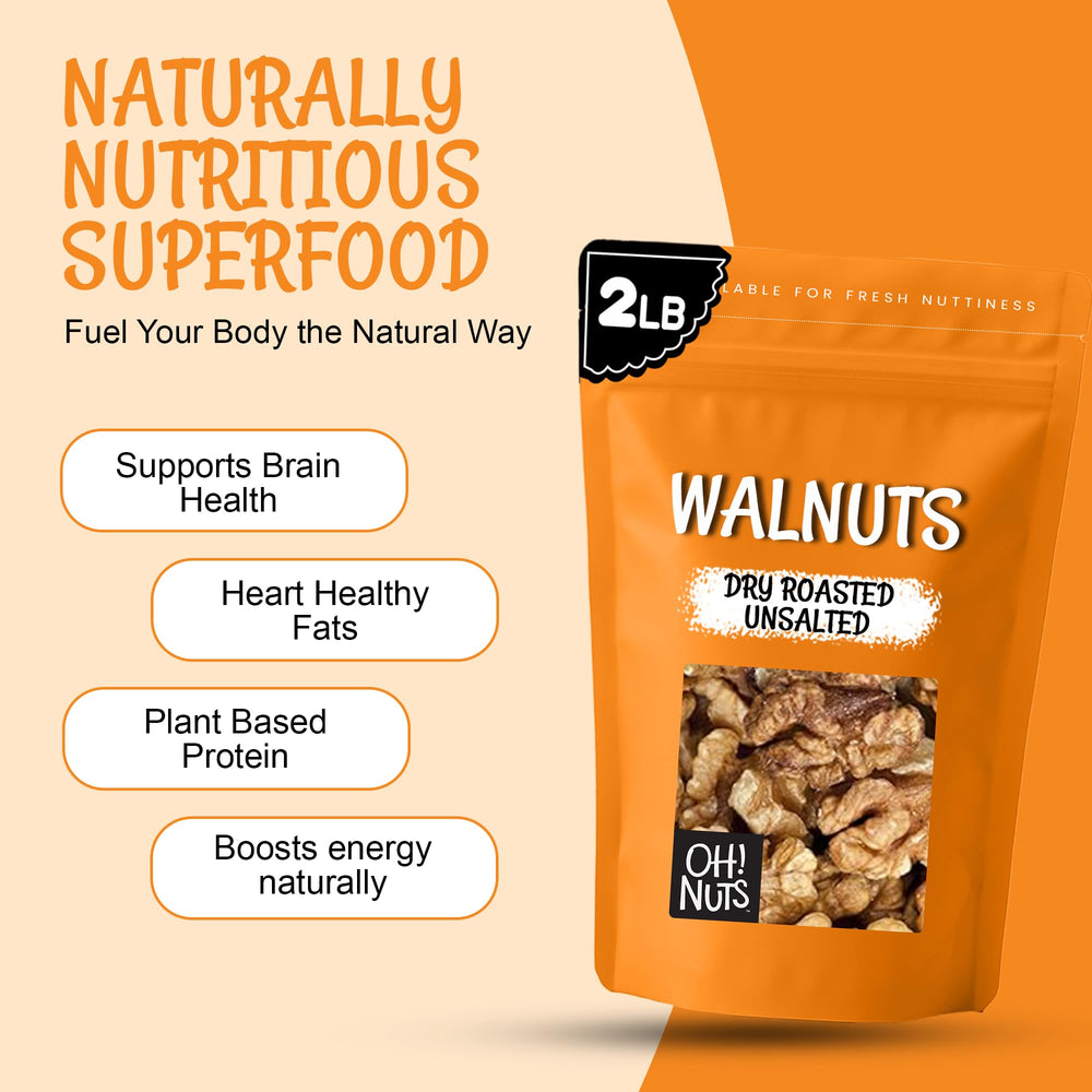 Oh! Nuts walnuts sprinkled on salad for crunch and flavor.