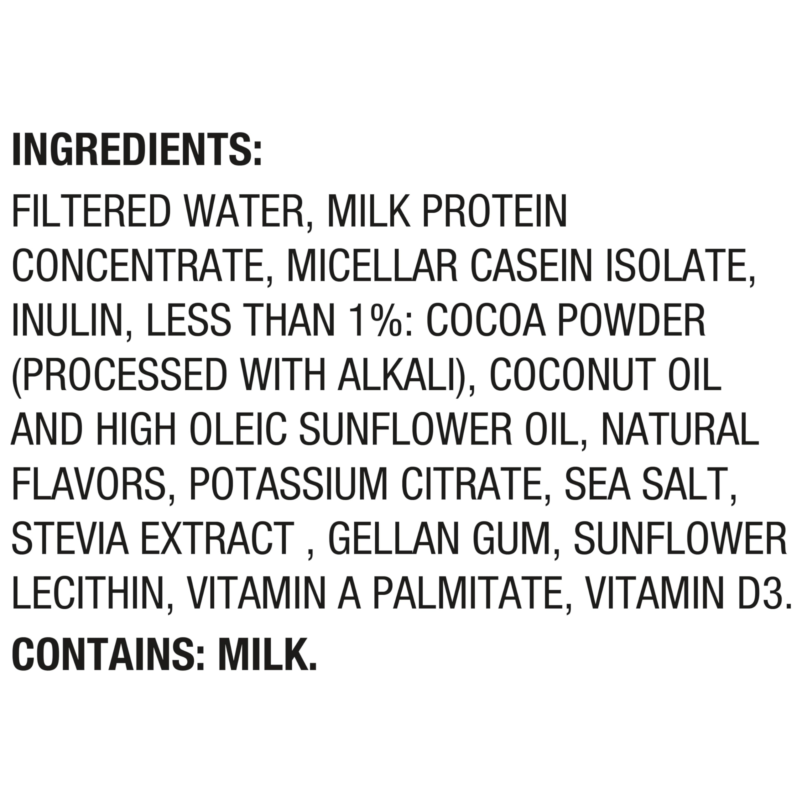 Oikos Chocolate Shake fiber content emphasizing 5g prebiotic fiber