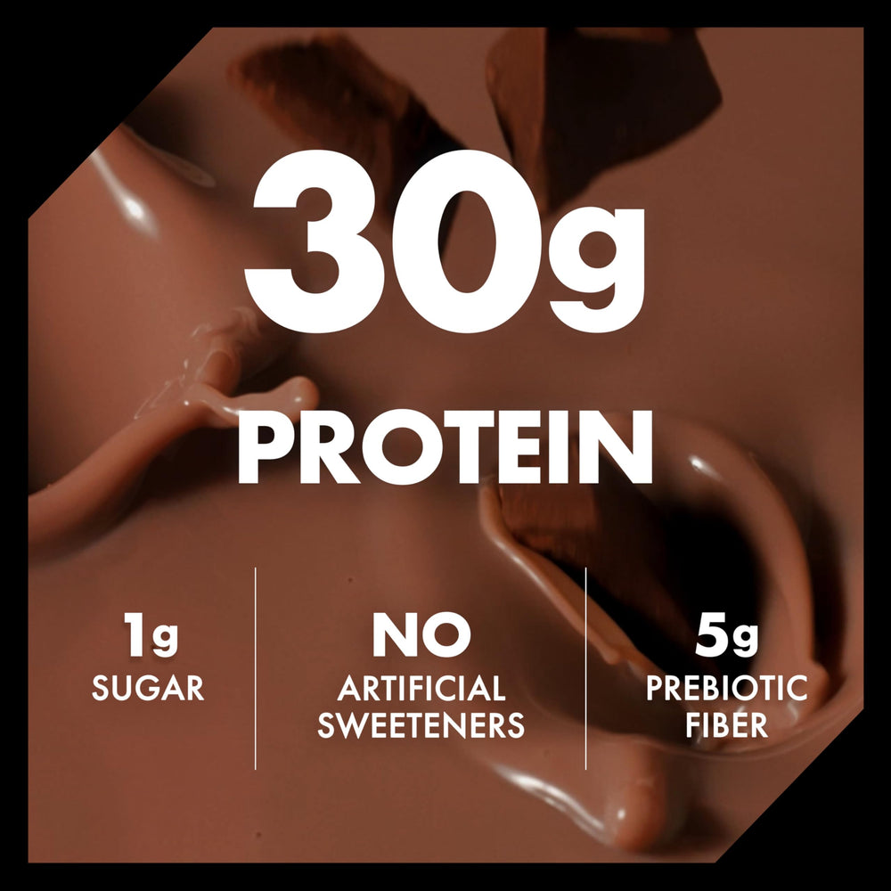 Oikos Chocolate Shake nutrition panel with vitamins A and D