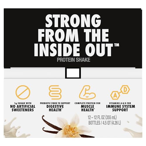 Oikos Vanilla Protein Shake label notes 1g sugar per serving
