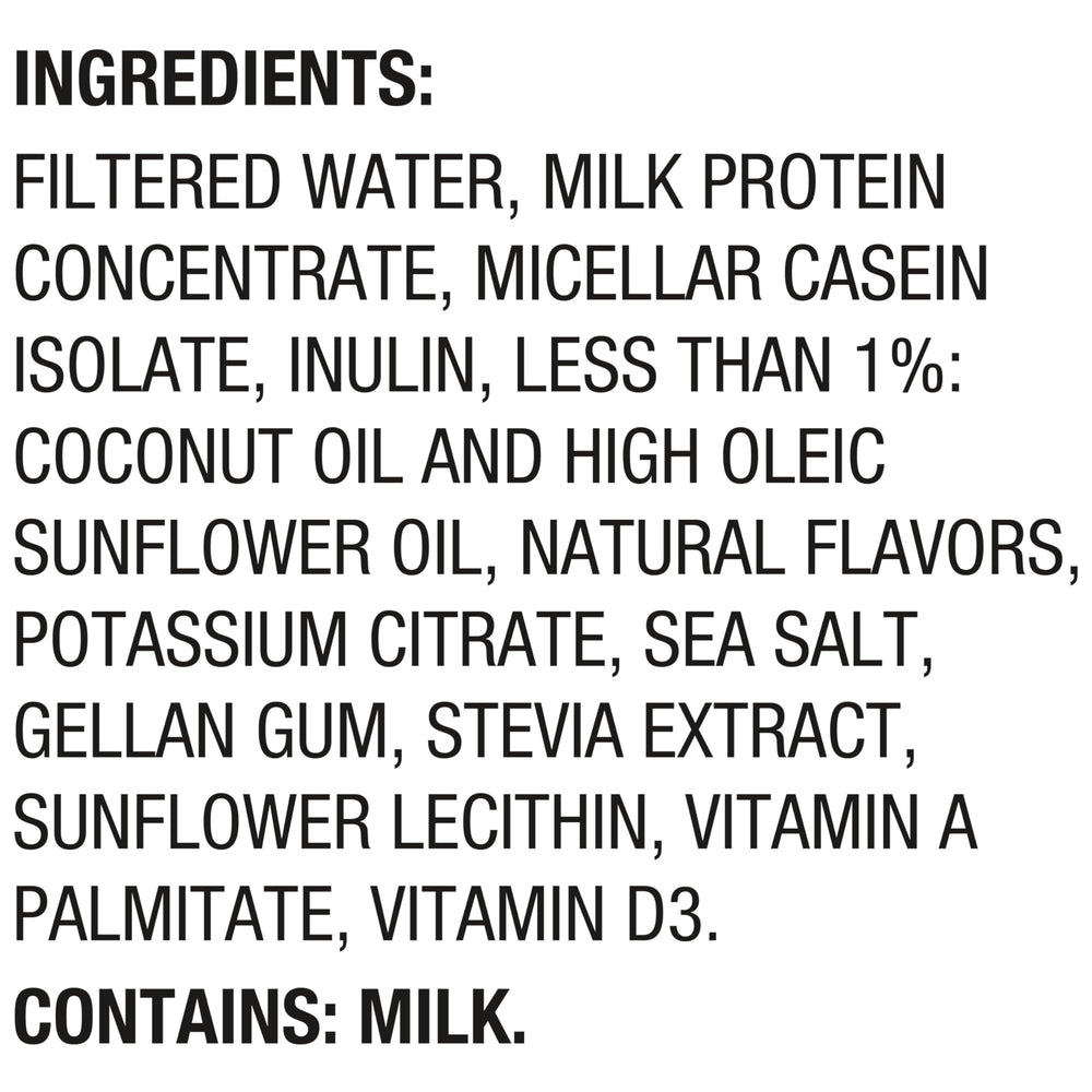 Oikos Vanilla Protein Shake label close-up