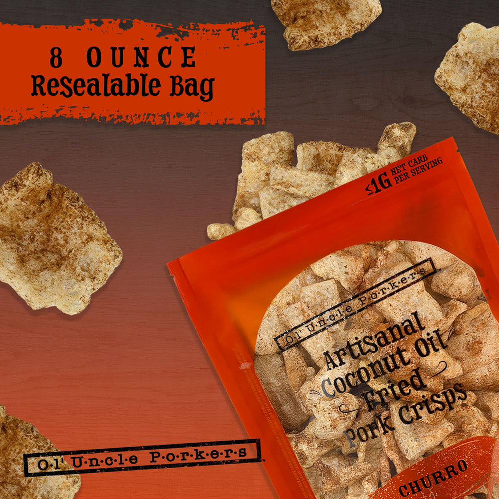 Ol' Uncle Porkers Cinnamon Churro rinds crumble makes crust for pancakes.