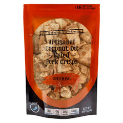 Ol' Uncle Porkers Cinnamon Churro pork rinds packaging ready to enjoy anytime, keto-friendly.