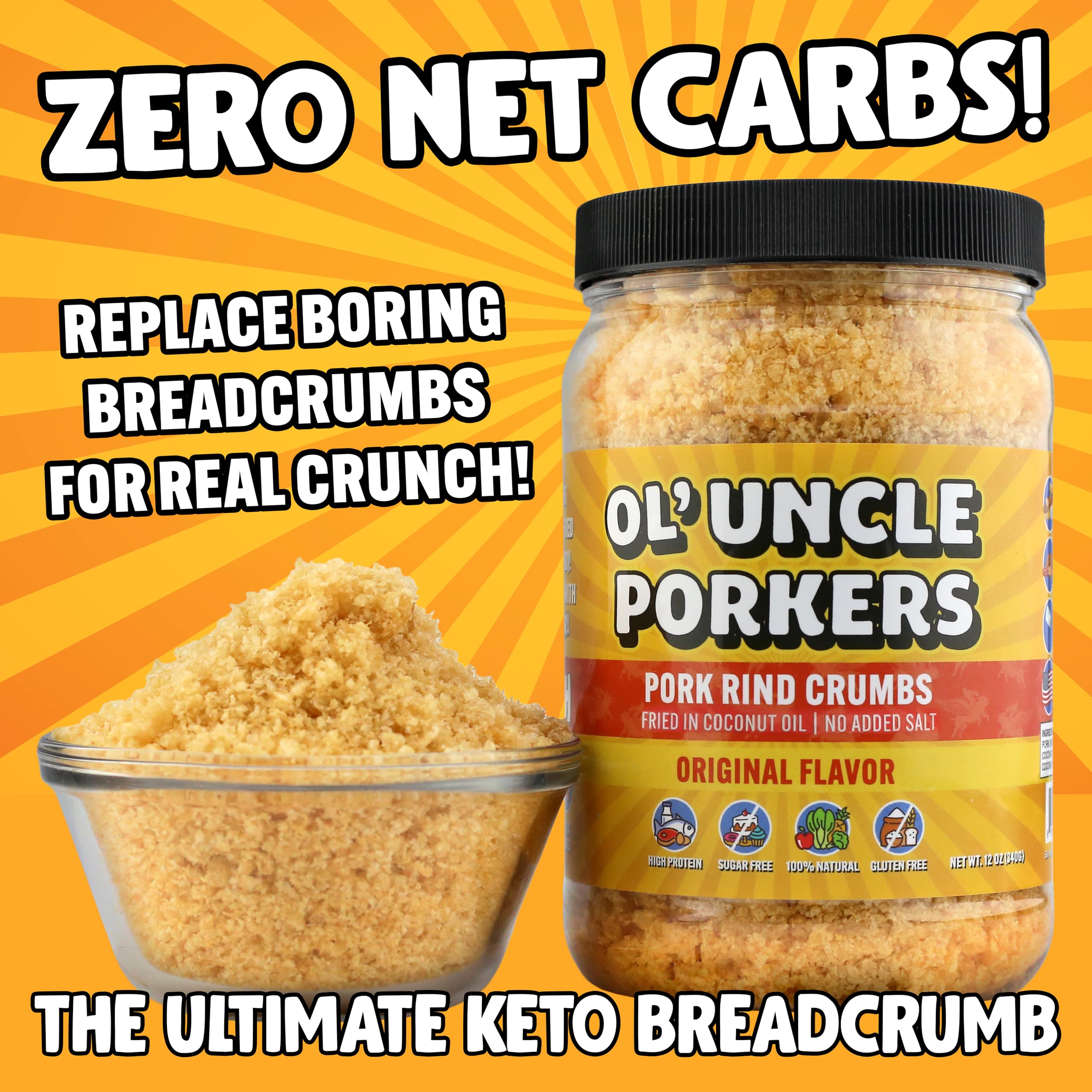 Coconut oil-fried crumbs highlighting rich flavor and light crunch.