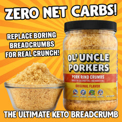Coconut oil-fried crumbs highlighting rich flavor and light crunch.