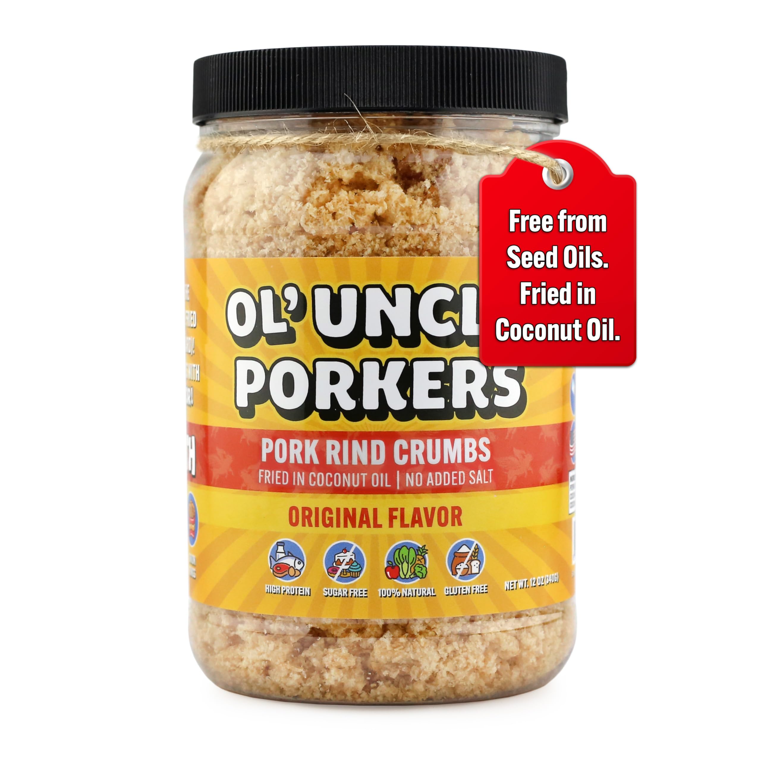 Original crumbs ready to upgrade meals with protein-rich crunch.