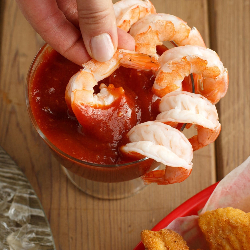 Label close-up showing 75-year heritage and OLD BAY seasoning.