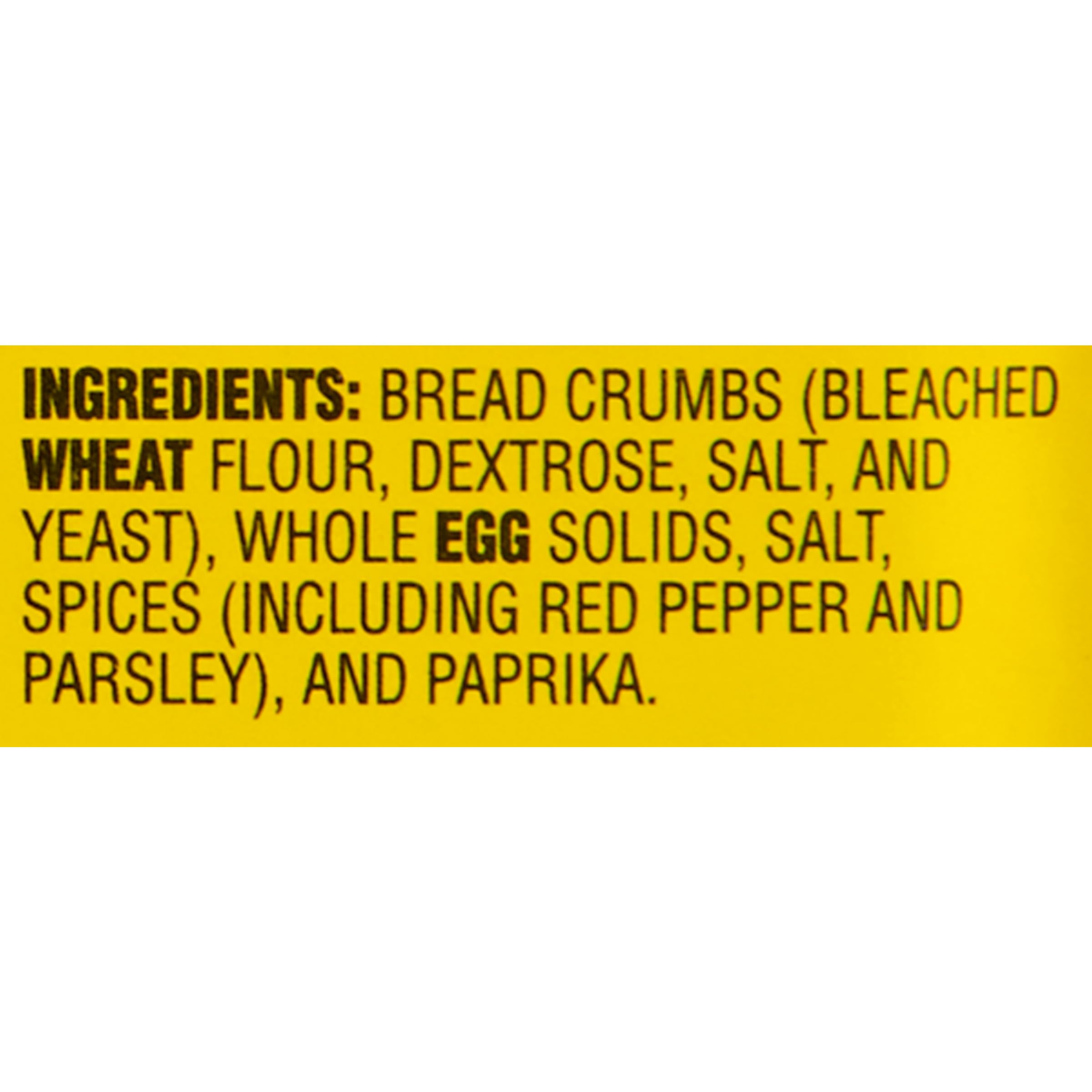 Ingredients blend of herbs, spices, and breadcrumbs in OLD BAY Crab Cake Classic Mix.