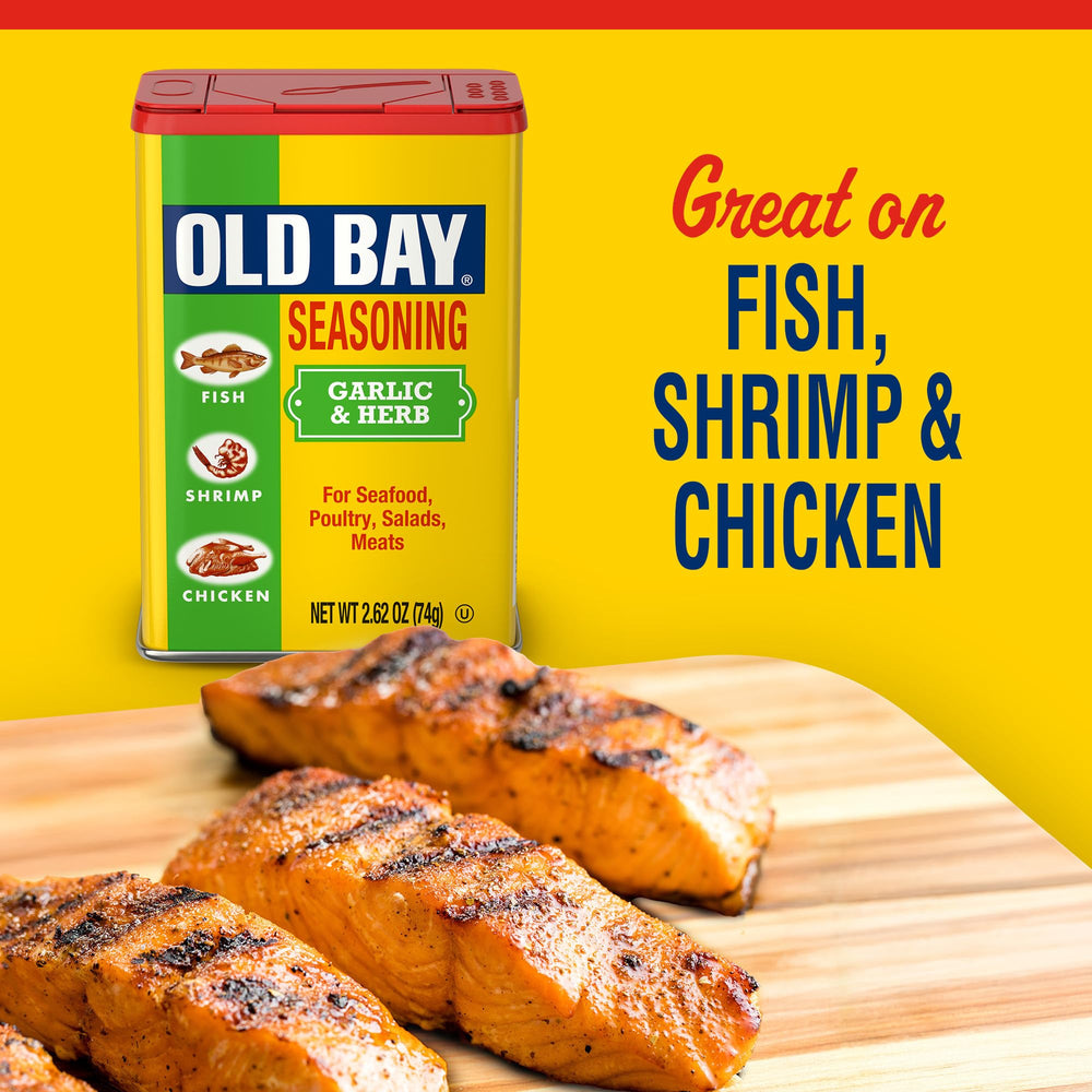Meat marinated with Old Bay Garlic & Herb blend.