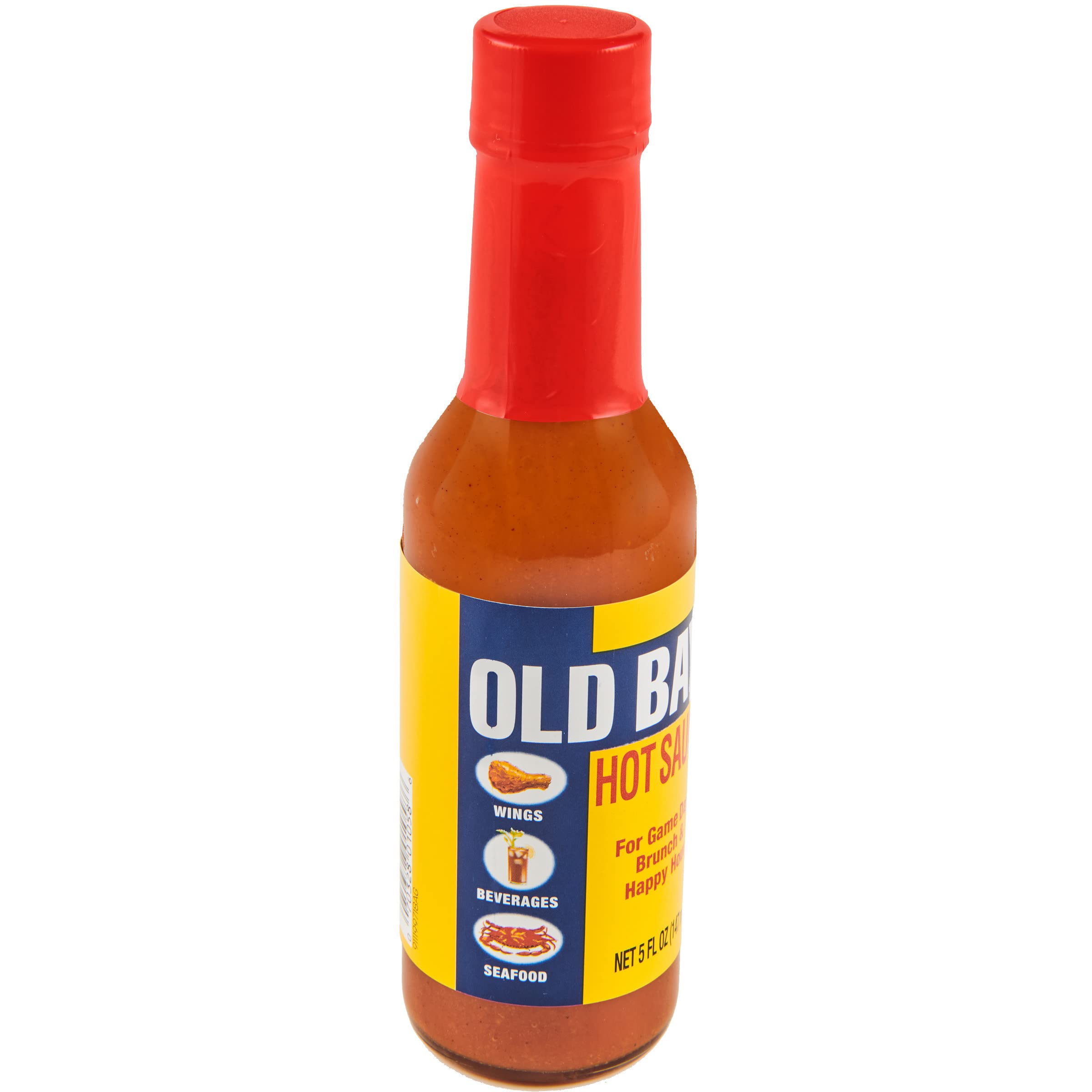 OLD BAY Hot Sauce bottle on table adds bold seafood flavor